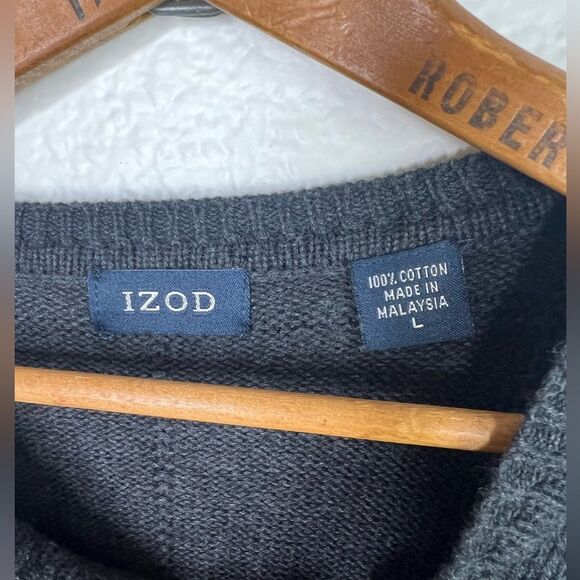 Izod dark grey crewneck sweater - Picture 3 of 5